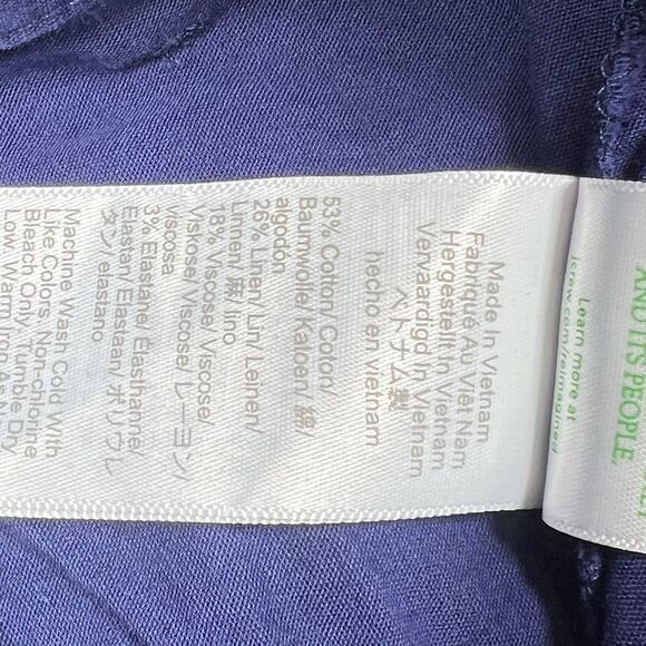 J. Crew Pant Womens Size 29 Blue High-Rise Pockets Wide-Leg Pant NWT Linen Blend - Picture 10 of 11